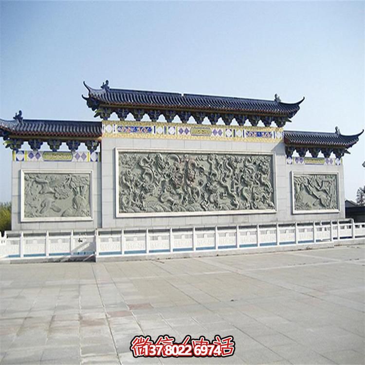 大理石雕刻景觀浮雕、大型影壁壁畫、雕塑藝術裝置