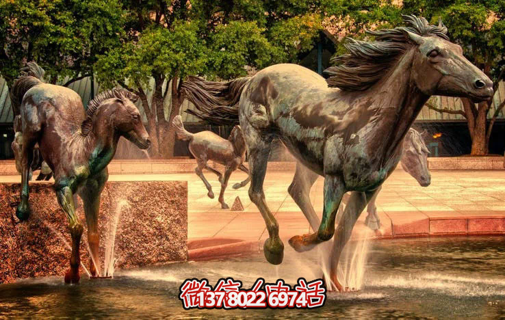 不銹鋼大型戶外景觀仿真奔跑馬雕塑 不銹鋼大型戶外景觀仿真奔跑馬雕塑