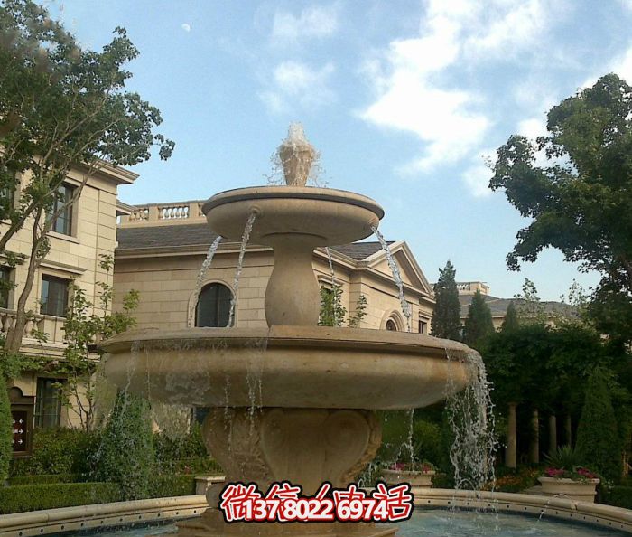 自然的質感，夢幻的景觀——別墅大理石景觀雕塑噴泉
