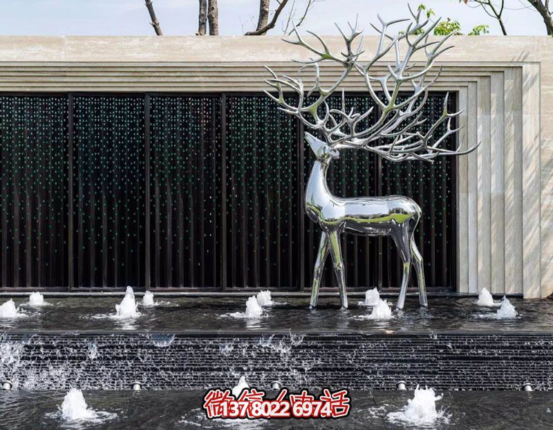 不銹鋼雕刻梅花鹿噴泉,打造公園景區(qū)創(chuàng)意噴泉 不銹鋼雕刻梅花鹿噴泉,打造公園景區(qū)創(chuàng)意噴泉