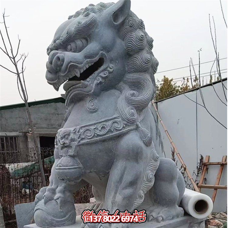 豪華庭院大型獅子雕塑，招財進寶，鎮宅門口裝飾