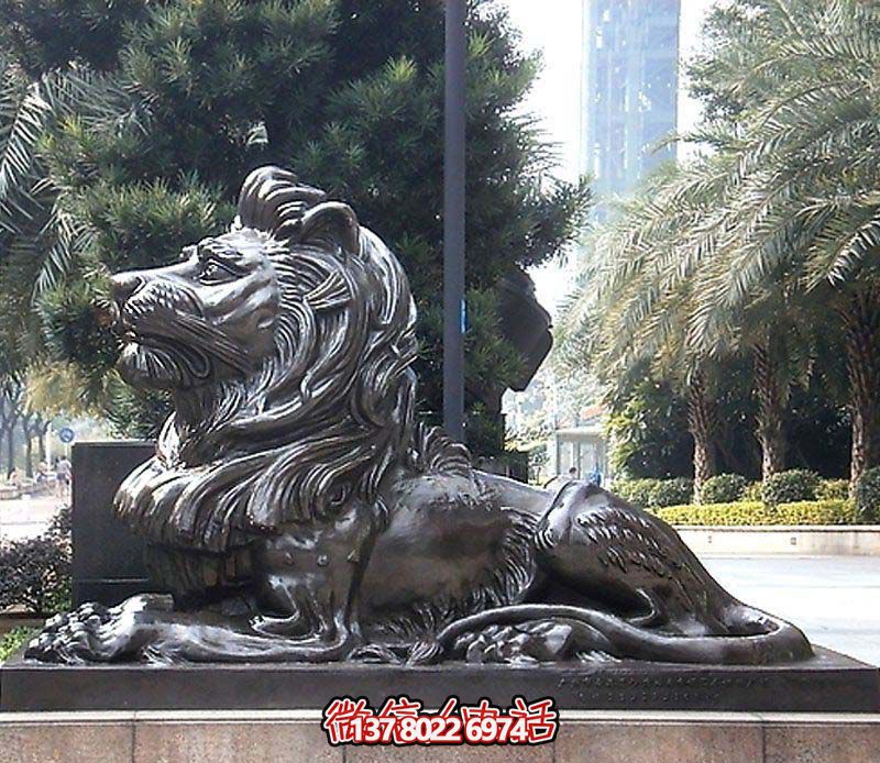 大型不銹鋼獅子雕塑,仿銅臥著雕塑 大型不銹鋼獅子雕塑,仿銅臥著雕塑