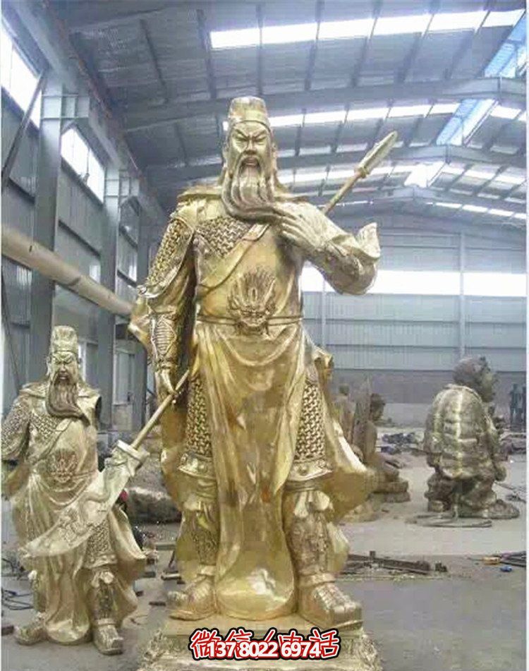 關公鎏金雕塑，讓企業招財更加順利