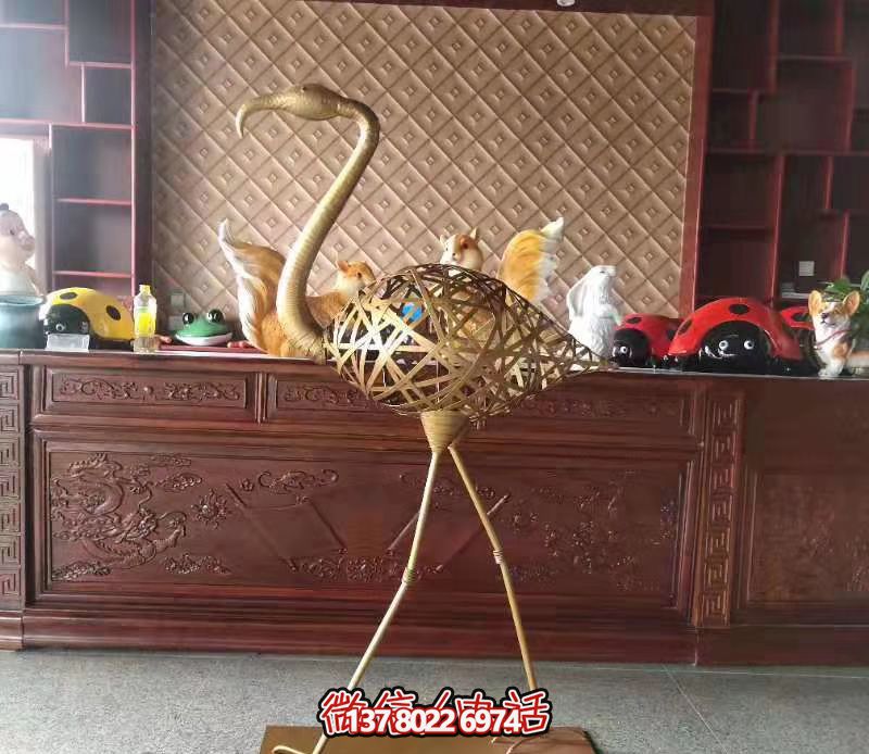 不銹鋼拋光火烈鳥雕塑 不銹鋼拋光火烈鳥雕塑