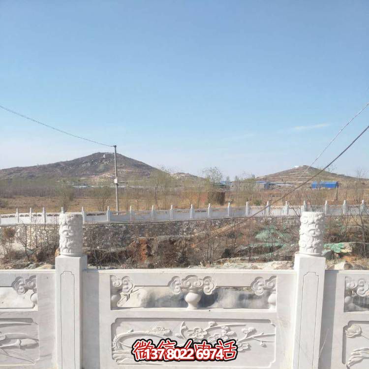漢白玉防護欄桿，裝飾美化河道景區