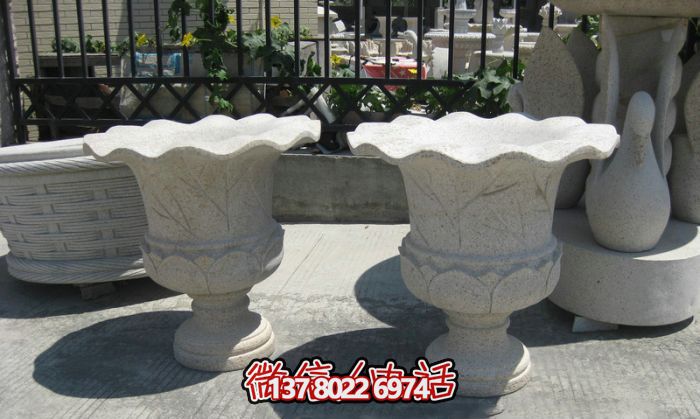 歐式大理石花盆石雕雕塑，締造公園景區(qū)精美景觀