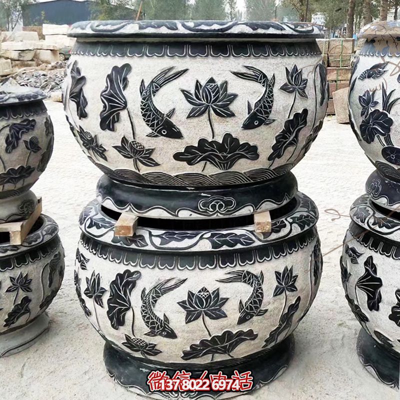 夢(mèng)幻之旅——公園石雕浮雕蓮花鯉魚(yú)花盆雕塑 夢(mèng)幻之旅——公園石雕浮雕蓮花鯉魚(yú)花盆雕塑