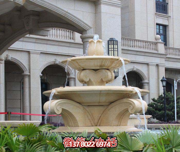 歐式風(fēng)格大理石噴泉雕塑，美化酒店、廣場、景觀