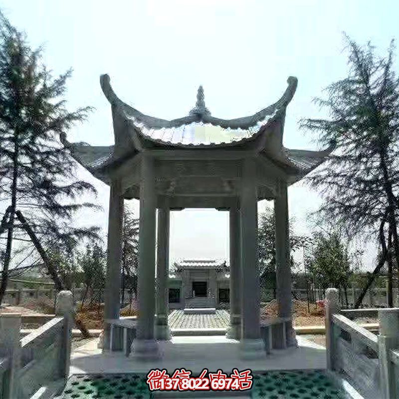 傳統中式園林裝飾青石涼亭 傳統中式園林裝飾青石涼亭