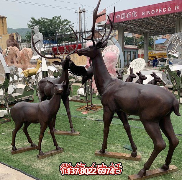 大型仿銅玻璃鋼擺件，非凡園林景觀戶外裝飾