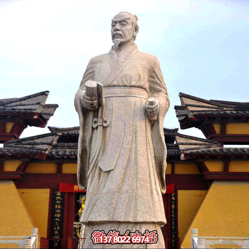 廣場(chǎng)學(xué)校花園砂巖石戰(zhàn)國(guó)時(shí)期思想家孟子雕塑像 廣場(chǎng)學(xué)校花園砂巖石戰(zhàn)國(guó)時(shí)期思想家孟子雕塑像