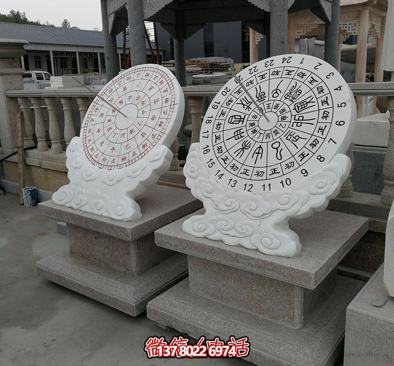 校園創(chuàng)意大理石石雕計(jì)時(shí)器日晷雕塑 校園創(chuàng)意大理石石雕計(jì)時(shí)器日晷雕塑