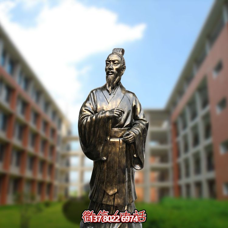 醫(yī)學(xué)院廣場(chǎng)擺放教育家孟子玻璃鋼仿銅雕像 醫(yī)學(xué)院廣場(chǎng)擺放教育家孟子玻璃鋼仿銅雕像