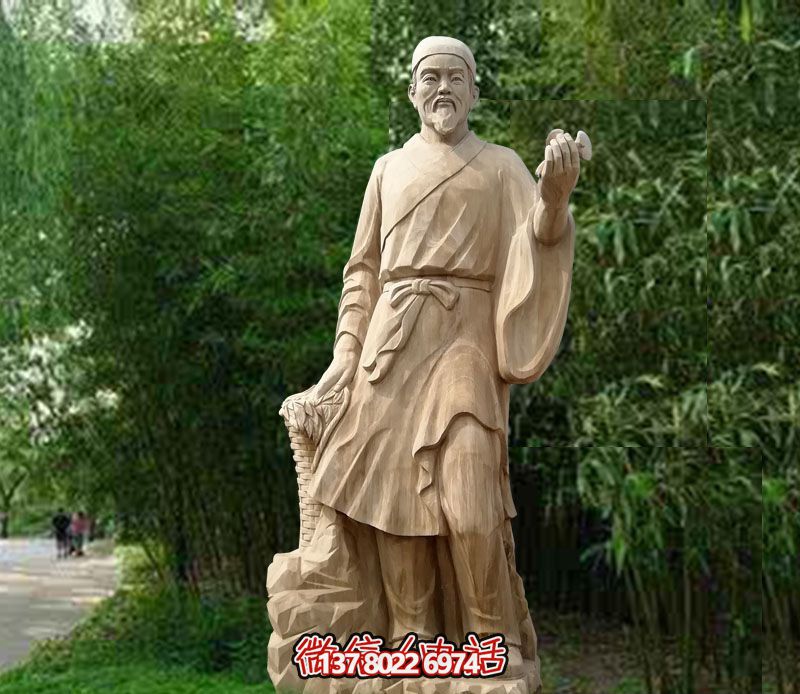 園林景觀大理石醫學家李時珍石雕塑 園林景觀大理石醫學家李時珍石雕塑