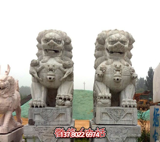 戶外草坪大理石石雕創意大型獅子雕塑 戶外草坪大理石石雕創意大型獅子雕塑