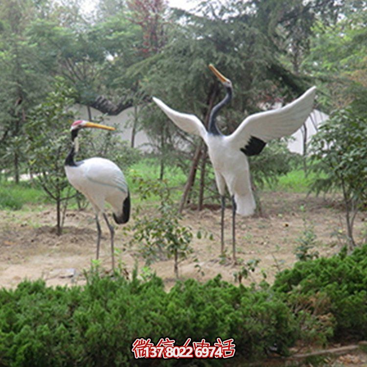 公園景區(qū)玻璃鋼仿真動(dòng)物仙鶴